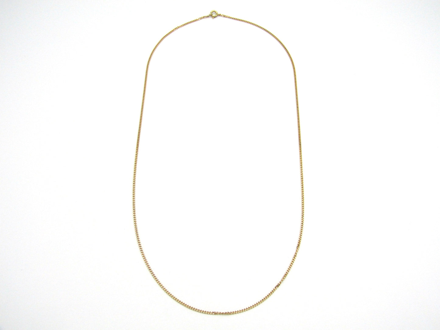 Vintage, 9K gold fine curb link chain