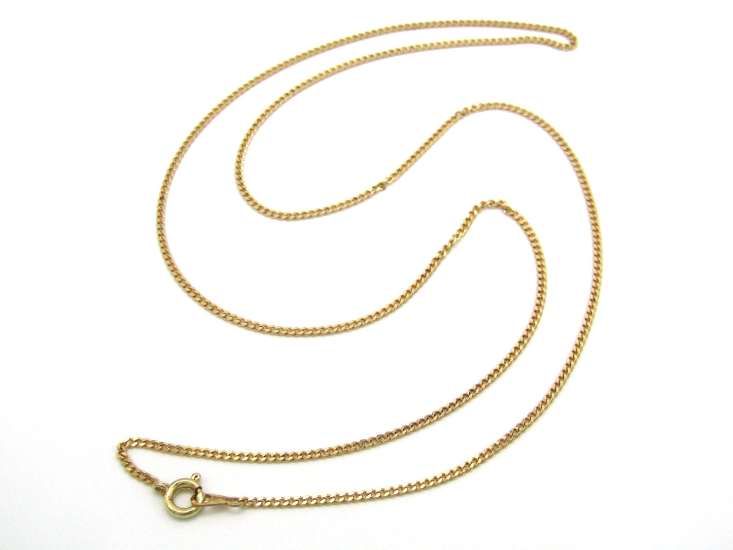 Vintage, 9K gold fine curb link chain
