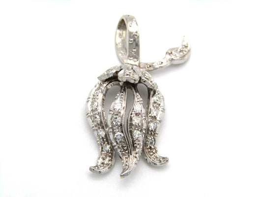Edwardian, 9K gold diamond pendant