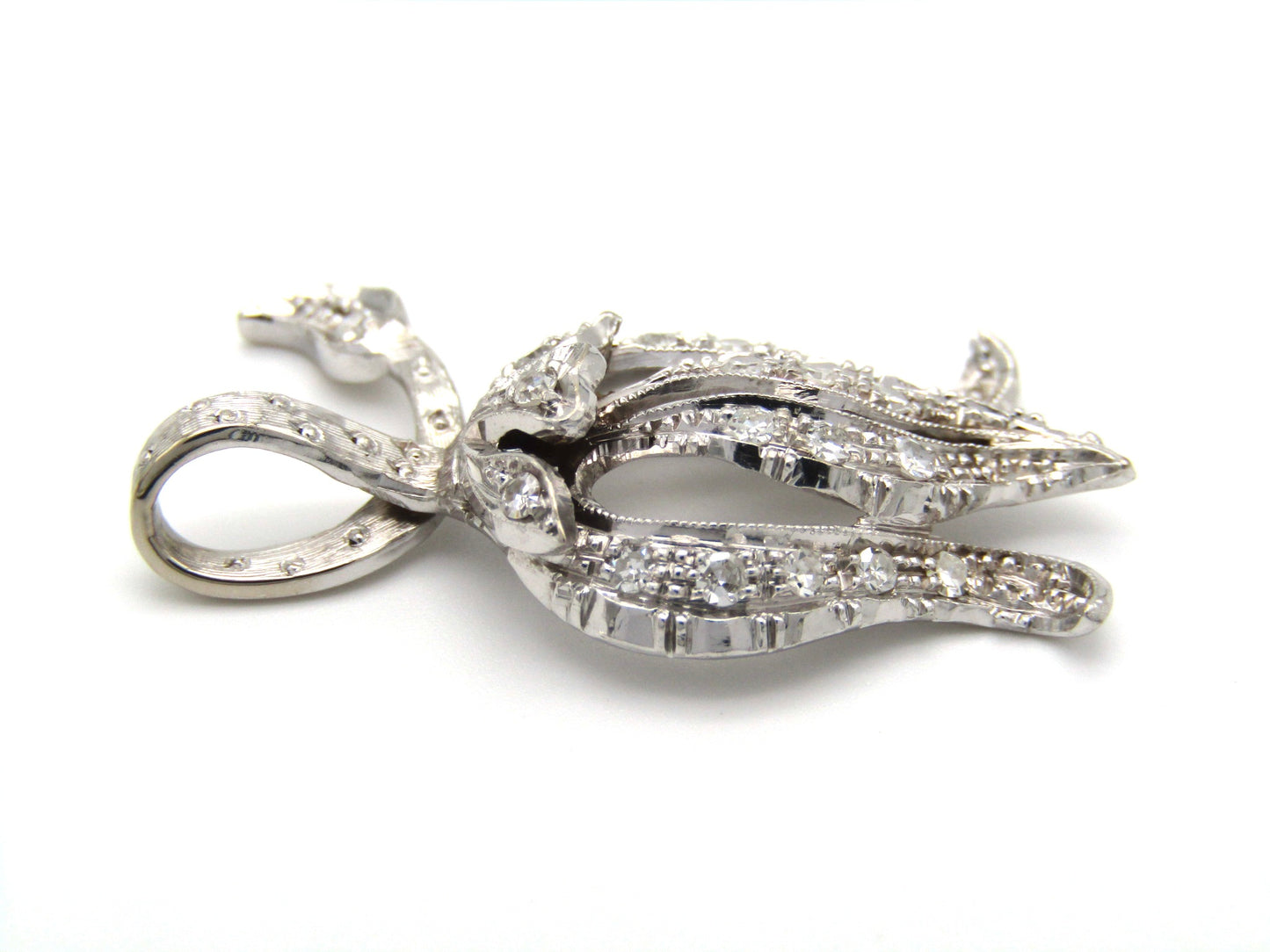 Edwardian, 9K gold diamond pendant