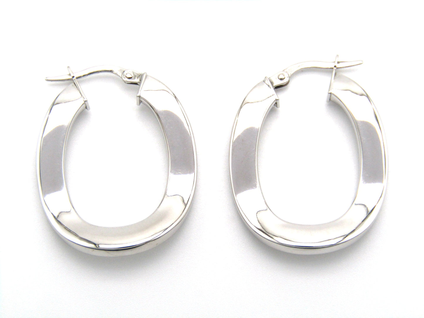 Estate, 9K gold freeform hoops