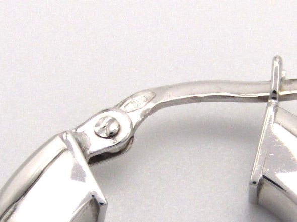Estate, 9K gold freeform hoops