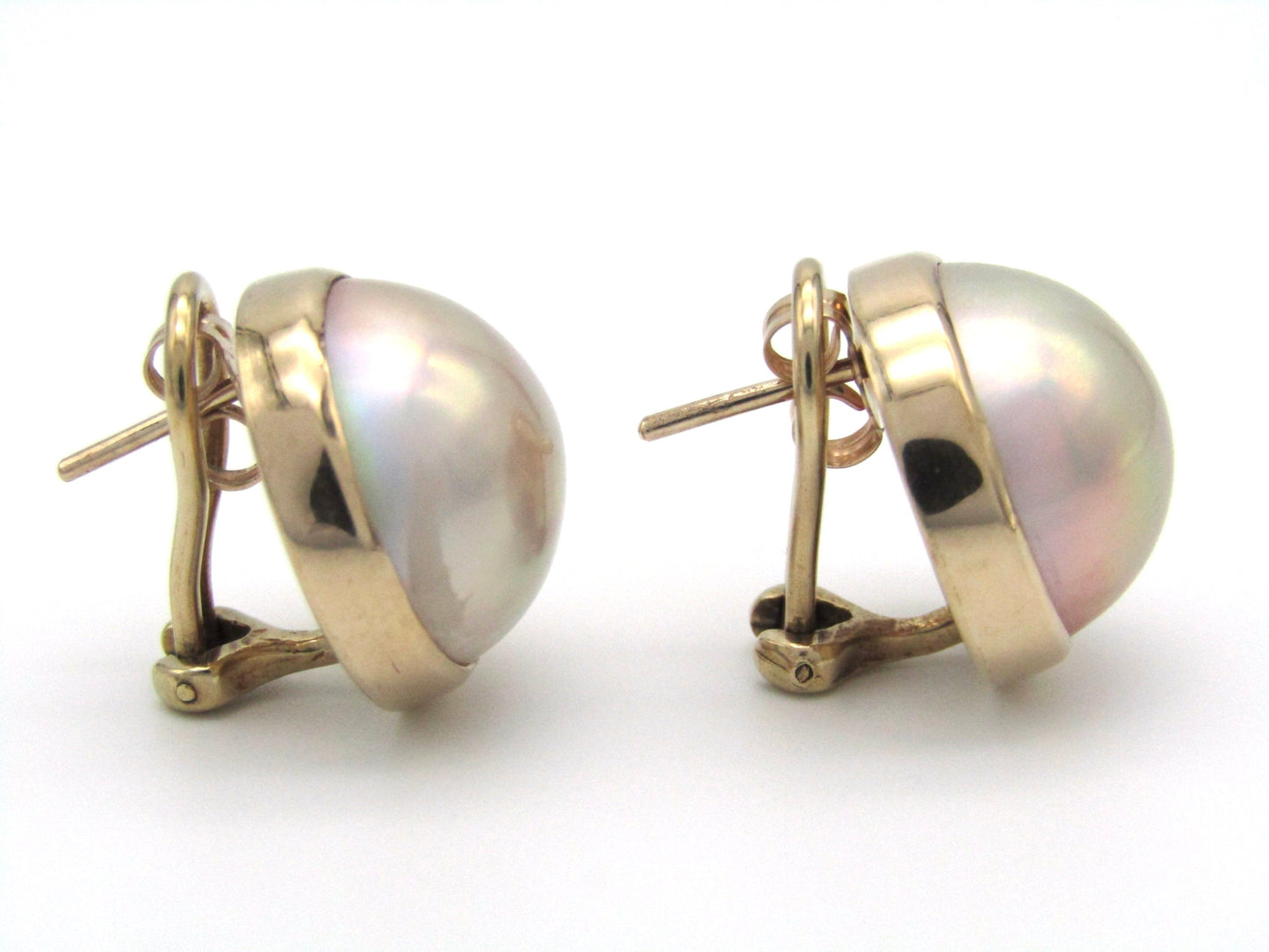 Vintage, 9K gold made pearl earrings