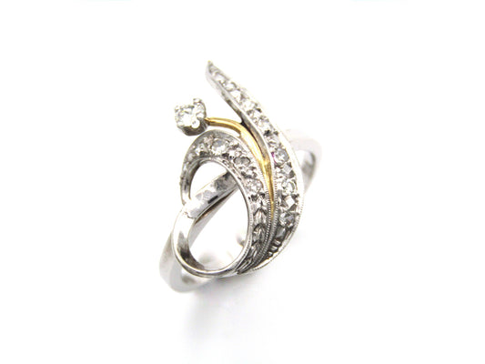 Edwardian, 18K gold diamond 'tulip' ring