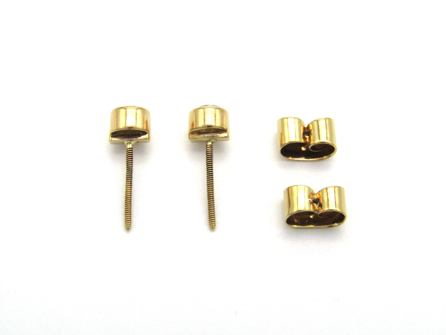 Estate, 18K gold diamond screw-on stud earrings