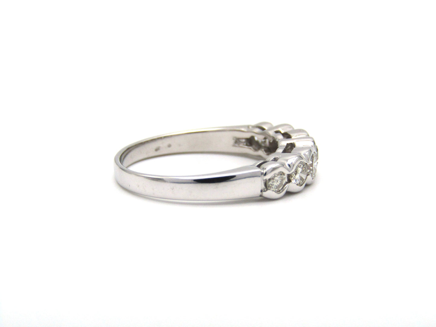 Estate, 18K gold diamond half eternity ring