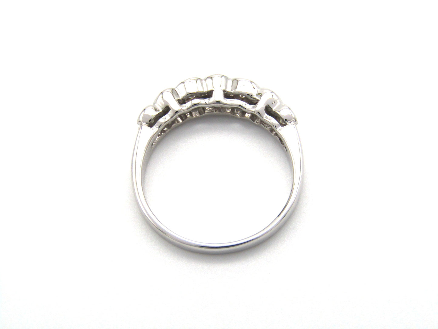 Estate, 18K gold diamond half eternity ring