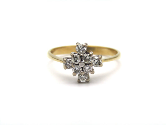 Vintage, 18K gold diamond 'star' ring