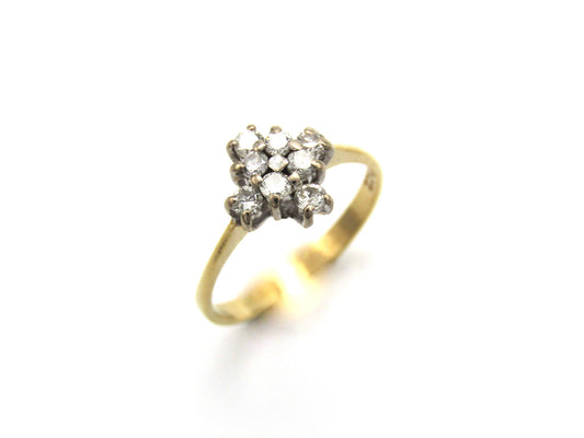 Vintage, 18K gold diamond 'star' ring