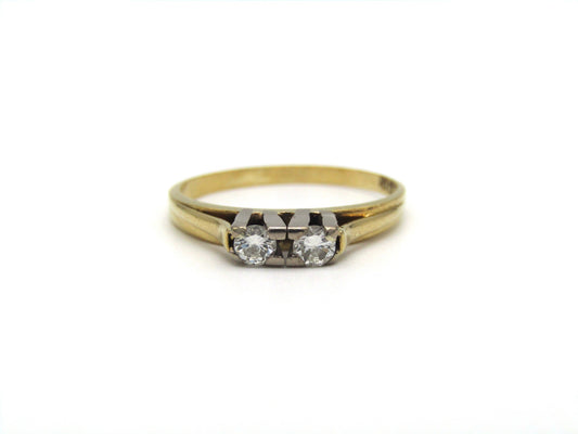 Vintage, 18K gold diamond ring