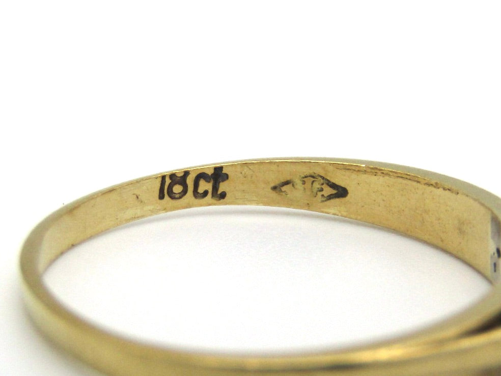 Vintage, 18K gold diamond ring