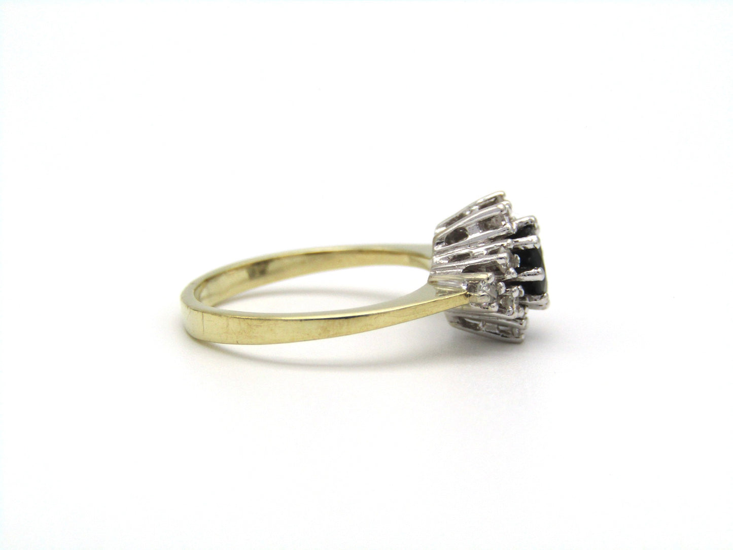 Mid-century, 14K gold sapphire and diamond ring