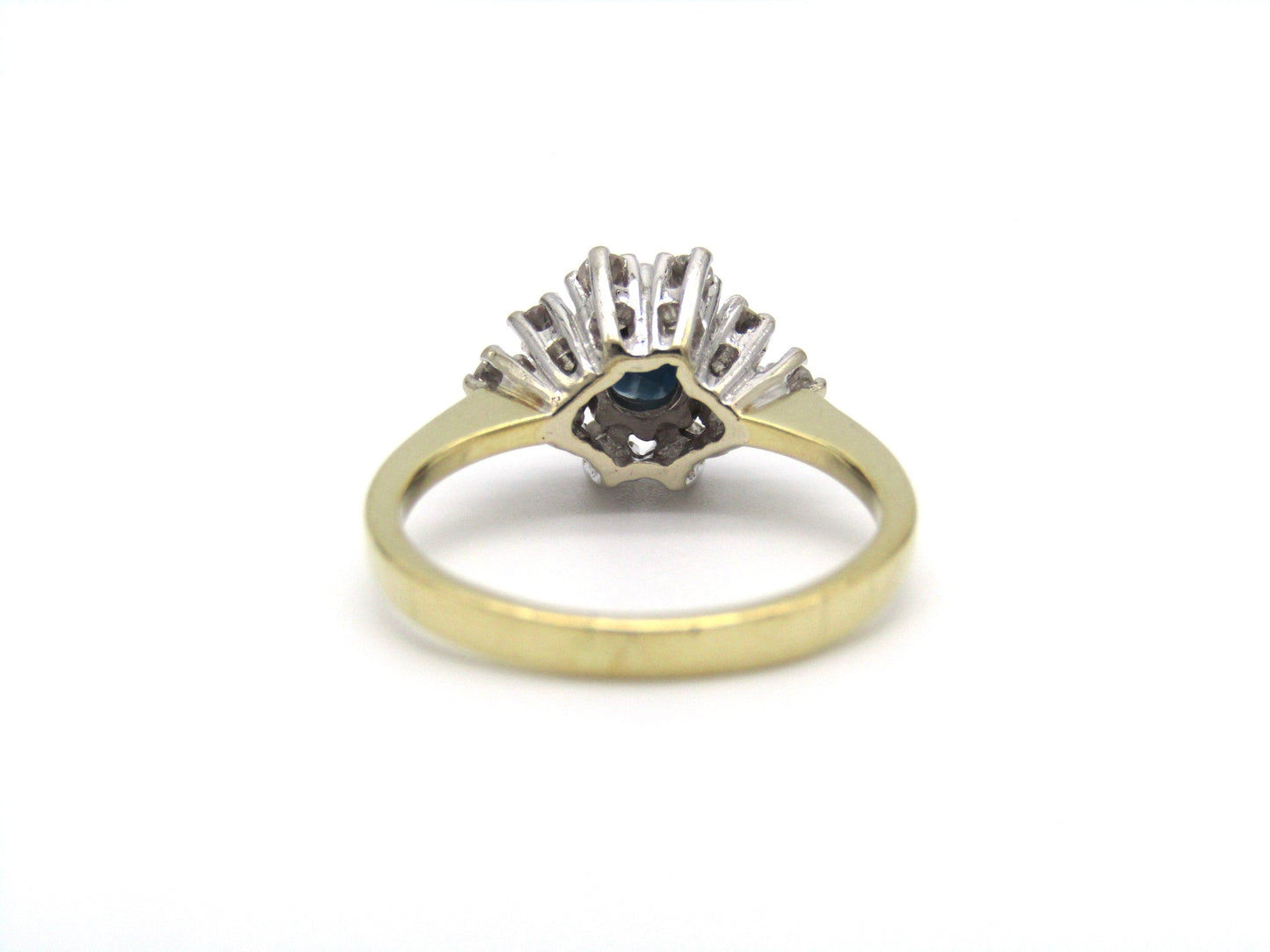 Mid-century, 14K gold sapphire and diamond ring