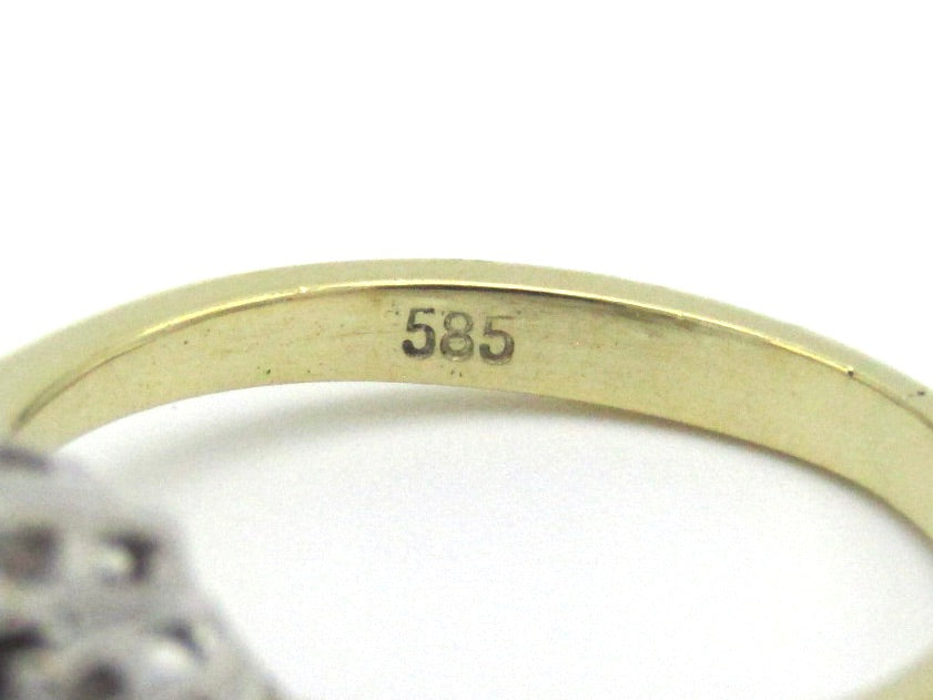 Mid-century, 14K gold sapphire and diamond ring