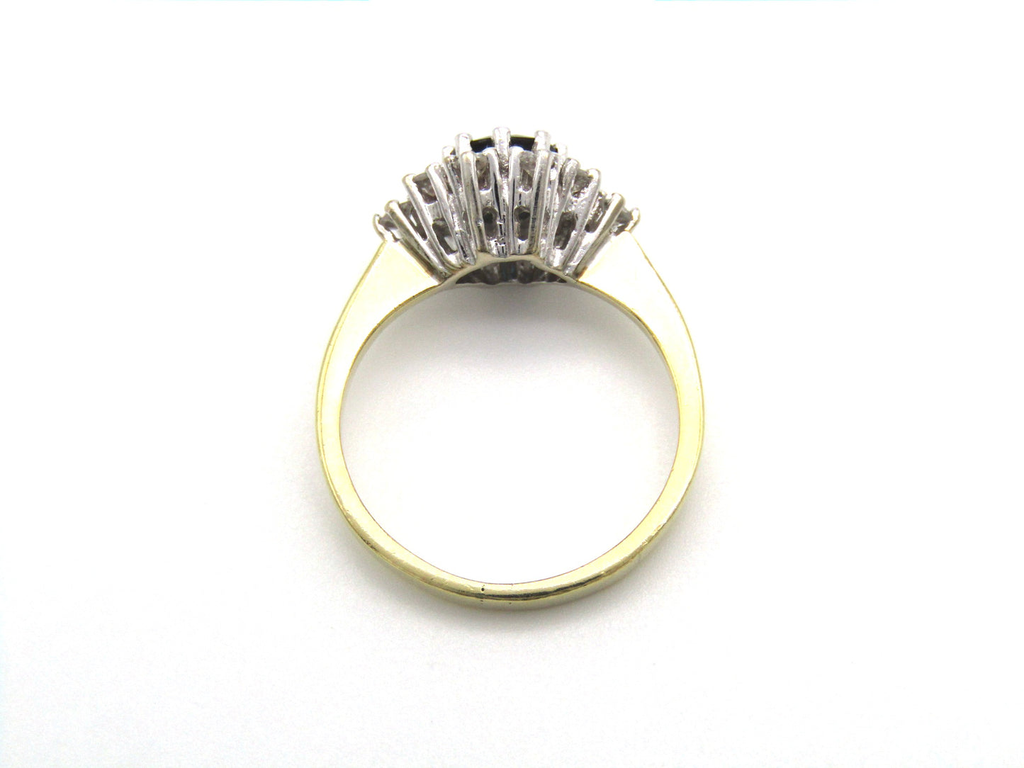 Mid-century, 14K gold sapphire and diamond ring