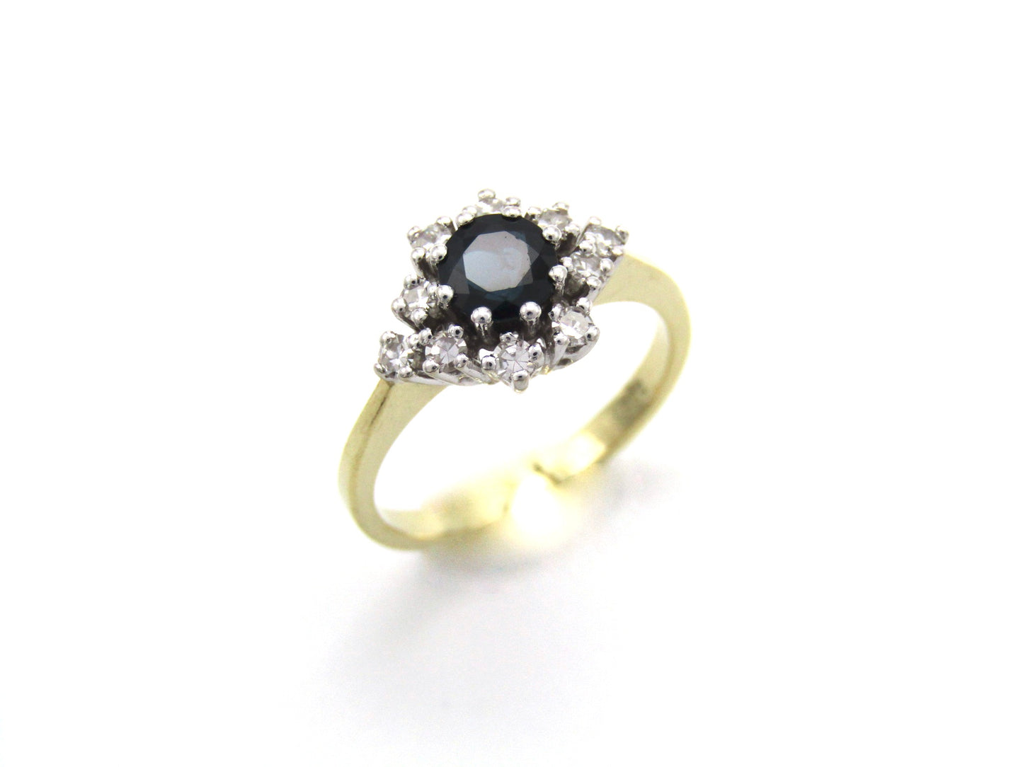 Mid-century, 14K gold sapphire and diamond ring