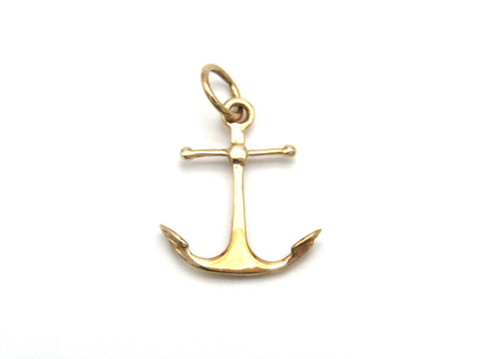 Vintage, 9K gold anchor pendant/charm