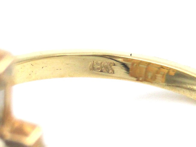 Estate, 18K gold geometric diamond ring