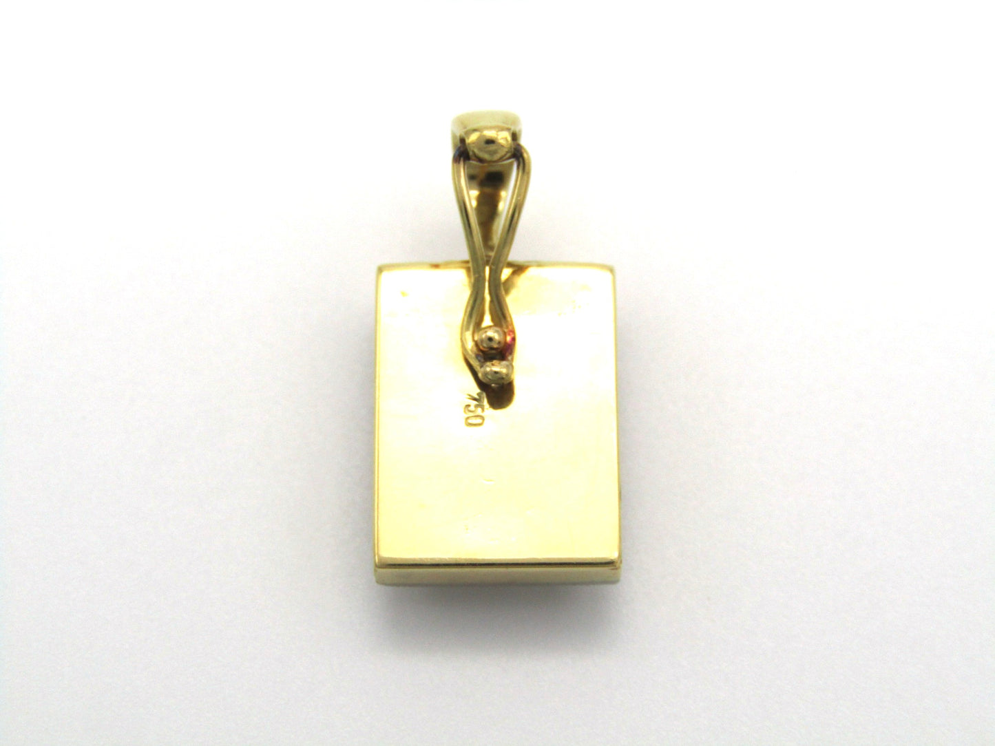 Antique, 18K gold emerald and diamond enhancer