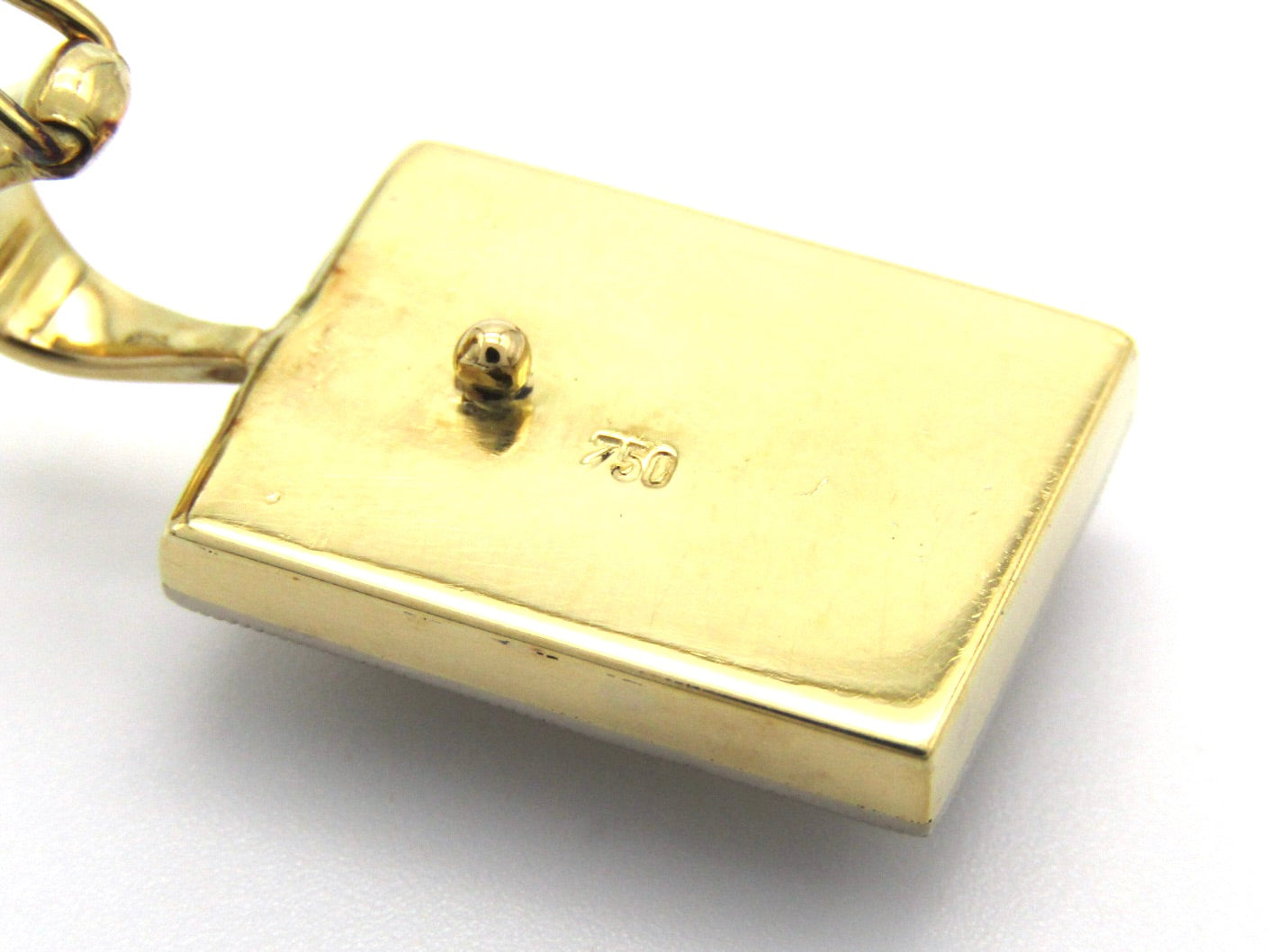 Antique, 18K gold emerald and diamond enhancer