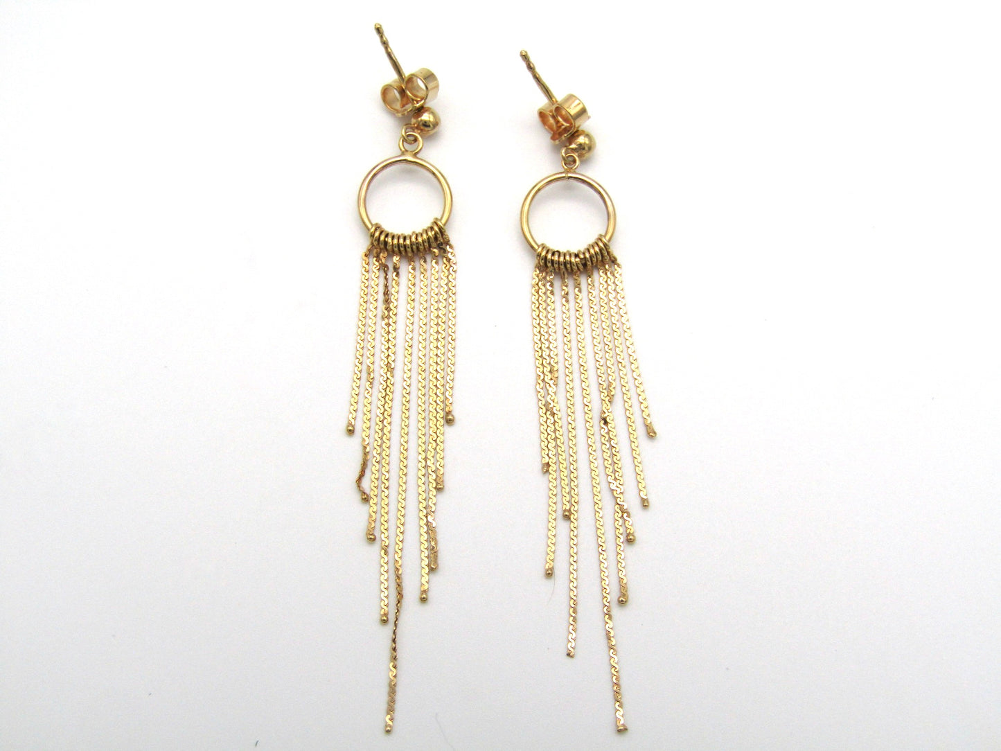 Vintage, 9K gold tassel earrings by UnoAerre