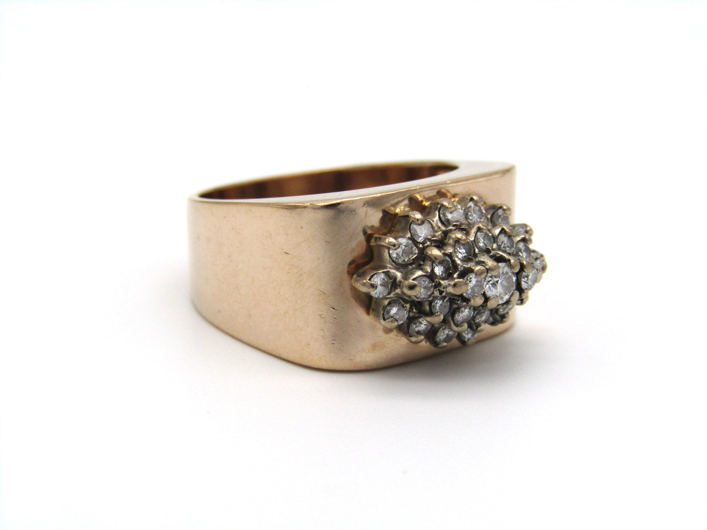 Vintage, 9K gold diamond ring