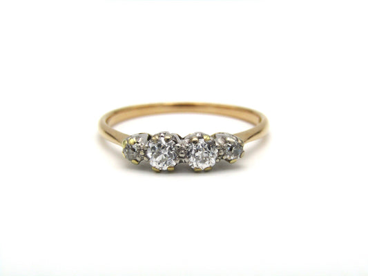 Edwardian, 18K gold diamond ring