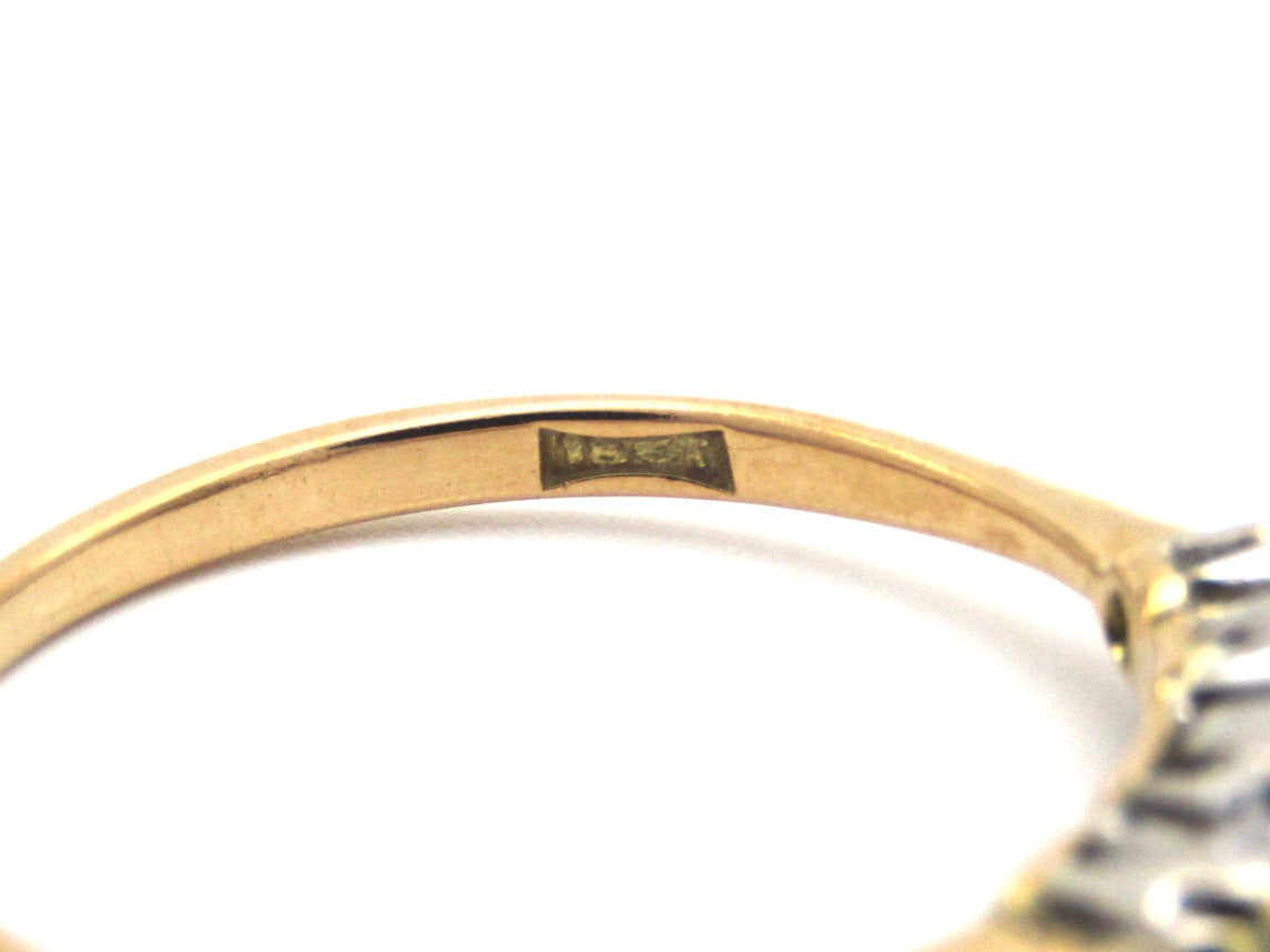 Edwardian, 18K gold diamond ring