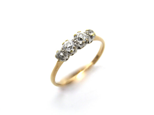 Edwardian, 18K gold diamond ring