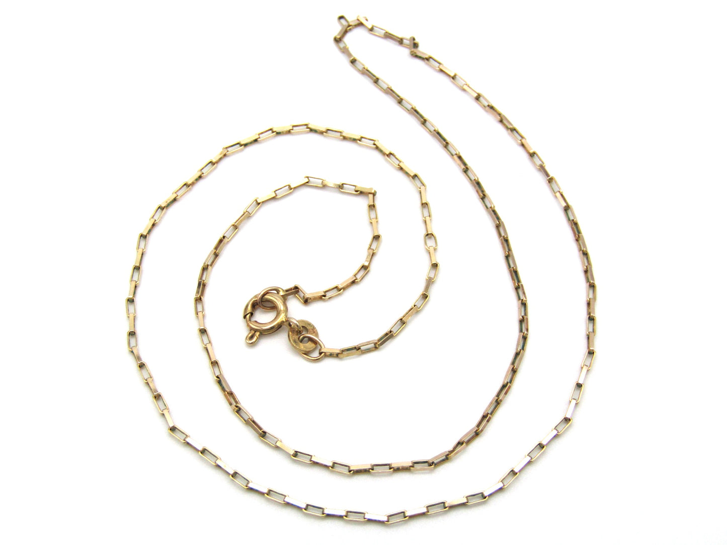 Estate, 9K gold paperclip chain, Italian