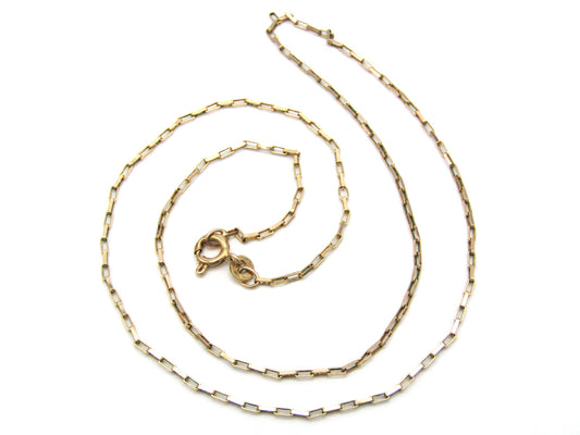 Estate, 9K gold paperclip chain, Italian