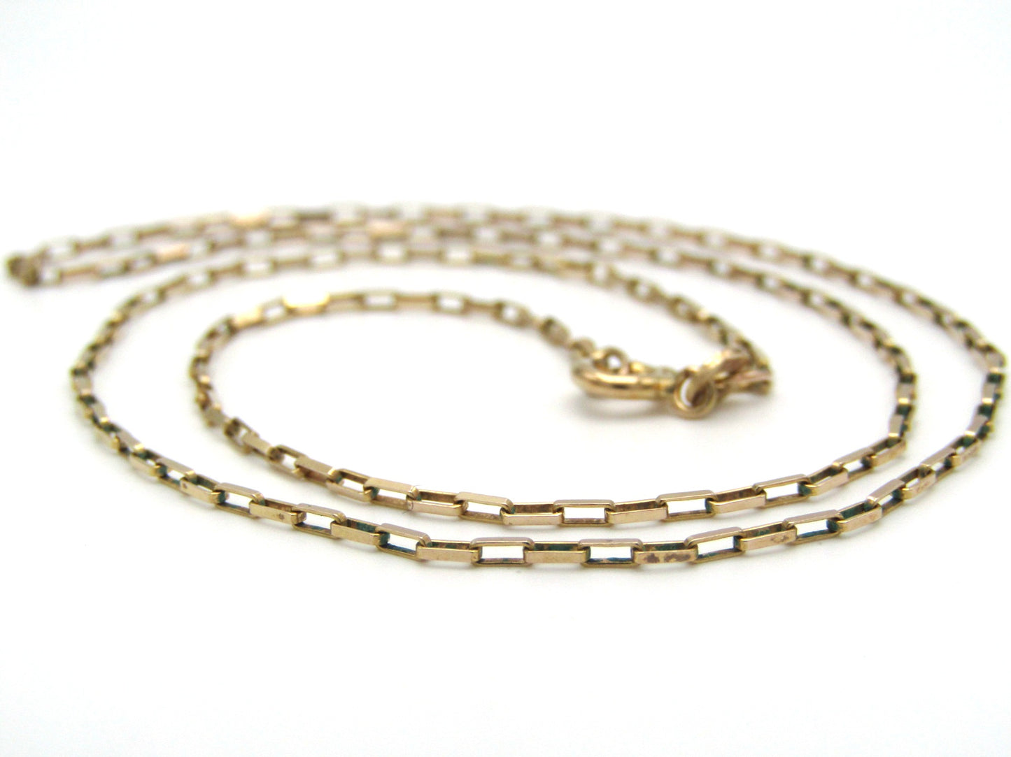 Estate, 9K gold paperclip chain, Italian