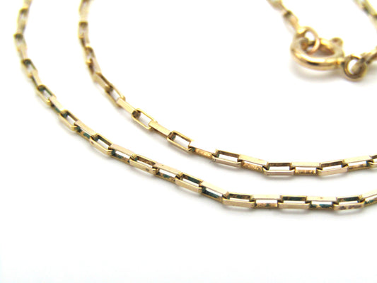 Estate, 9K gold paperclip chain, Italian