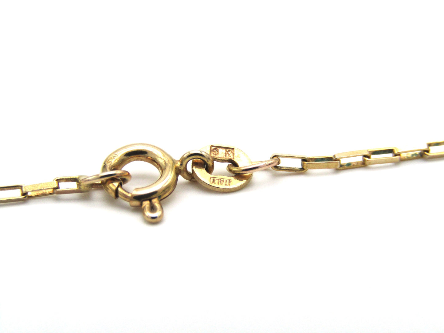 Estate, 9K gold paperclip chain, Italian
