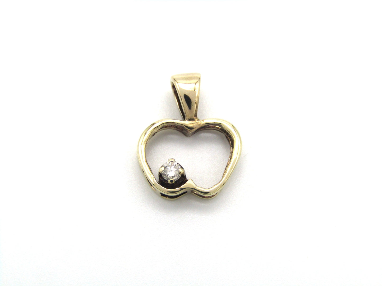 Vintage, 9K gold diamond 'apple' pendant