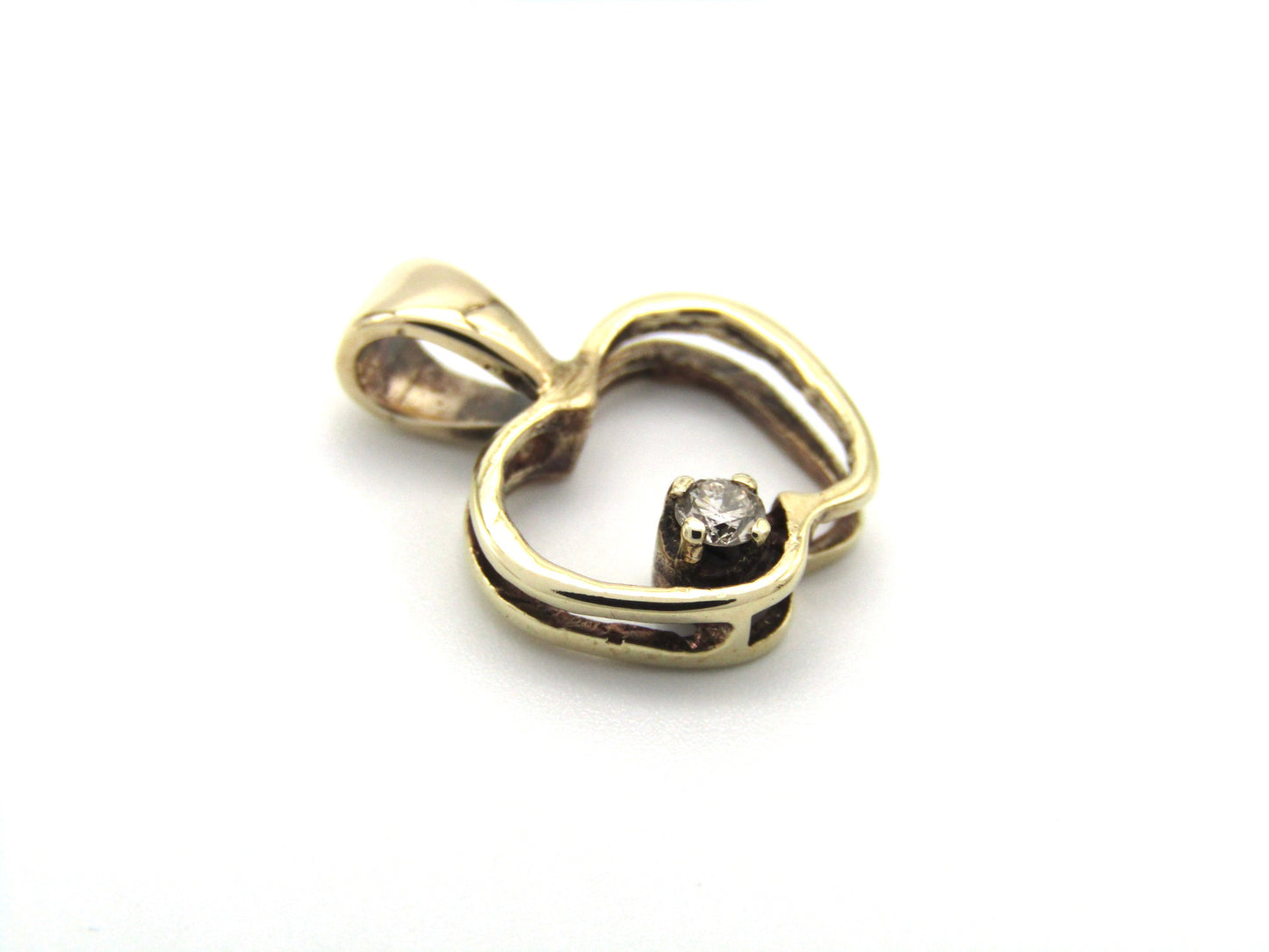 Vintage, 9K gold diamond 'apple' pendant