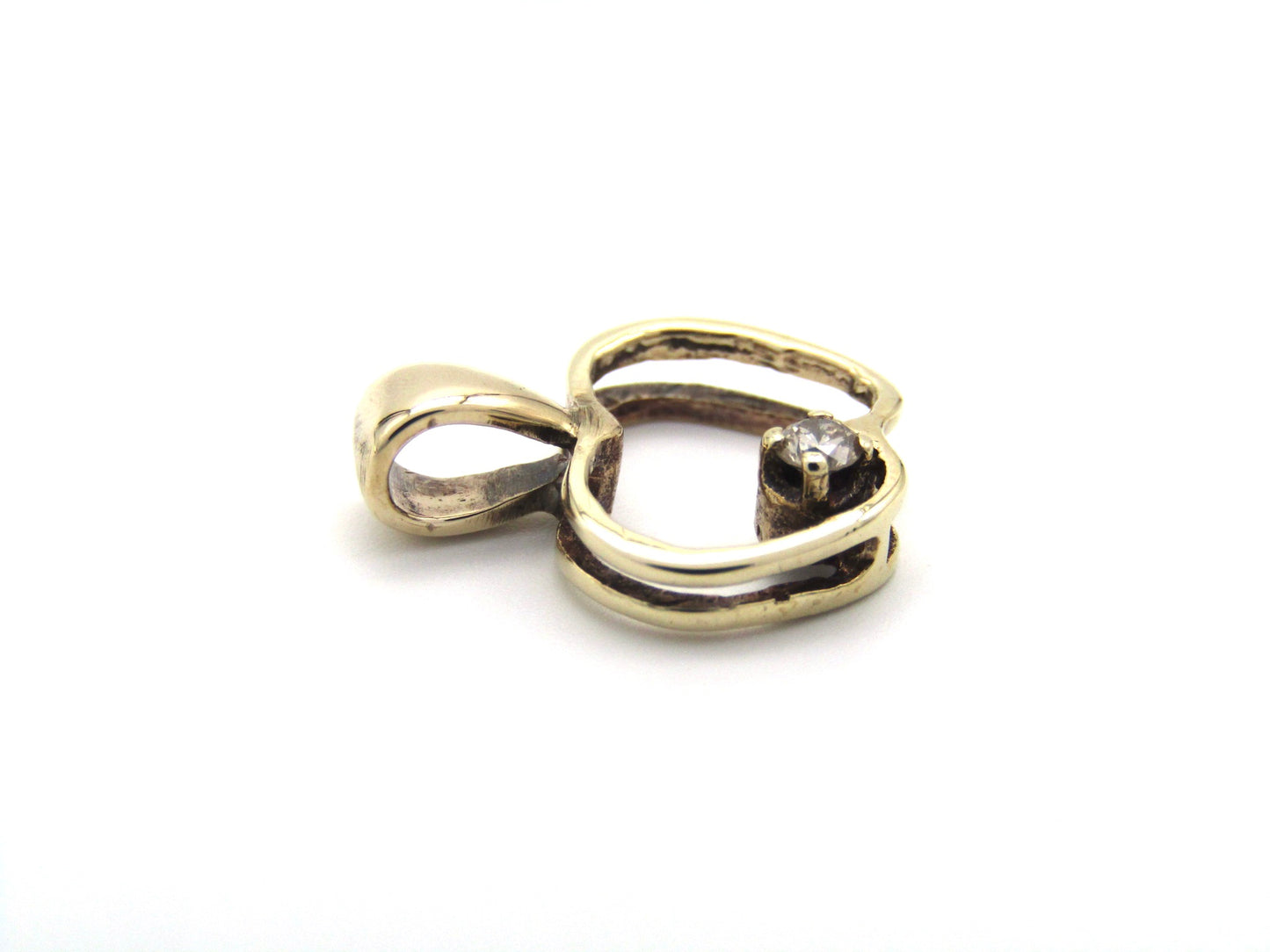 Vintage, 9K gold diamond 'apple' pendant