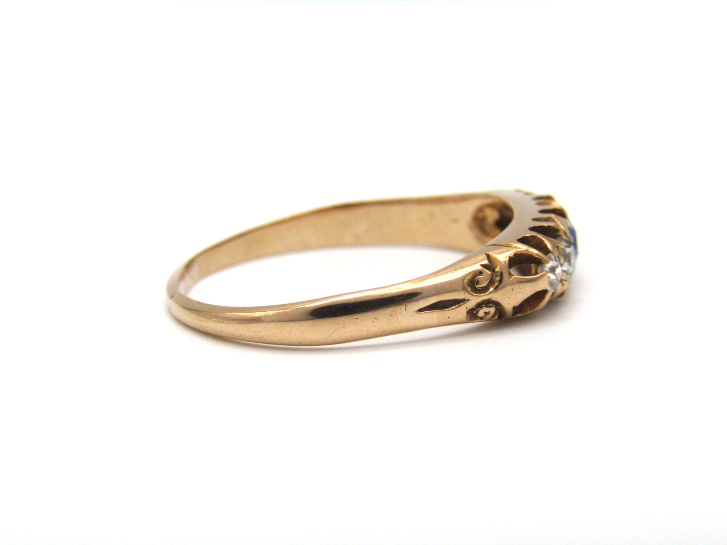 Edwardian, 18K gold sapphire and diamond ring