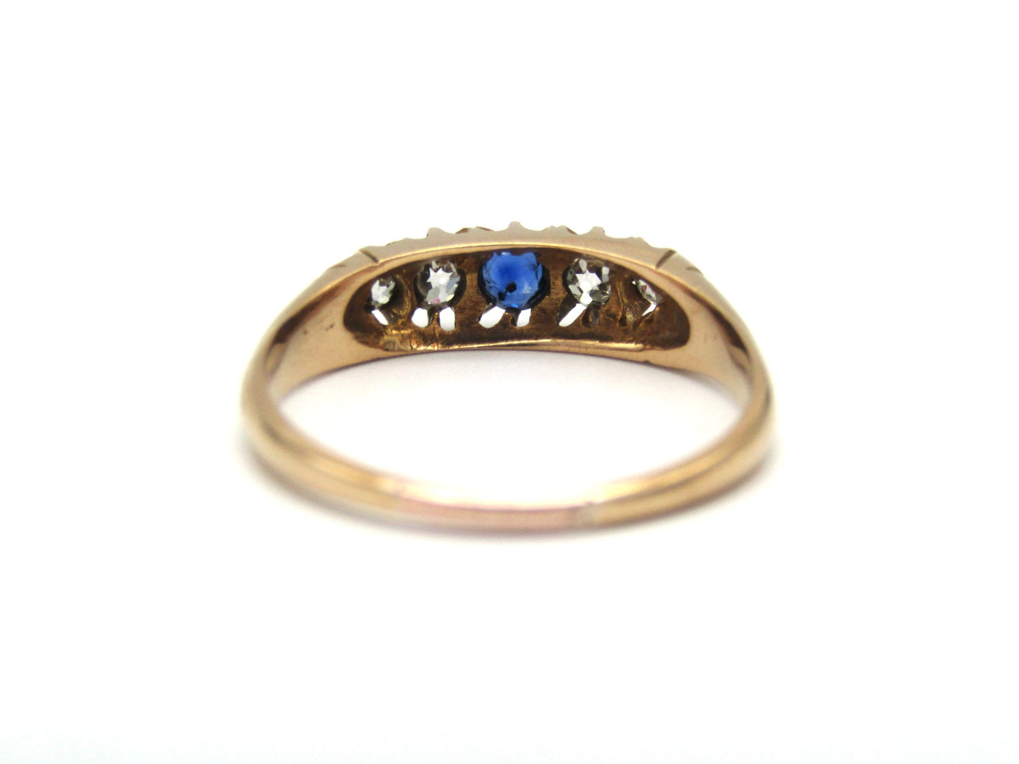 Edwardian, 18K gold sapphire and diamond ring