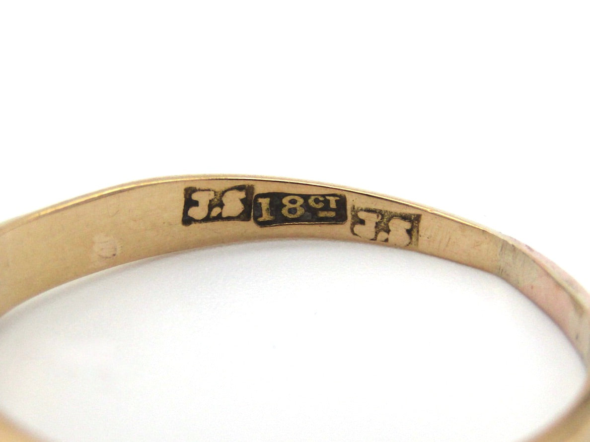 Edwardian, 18K gold sapphire and diamond ring