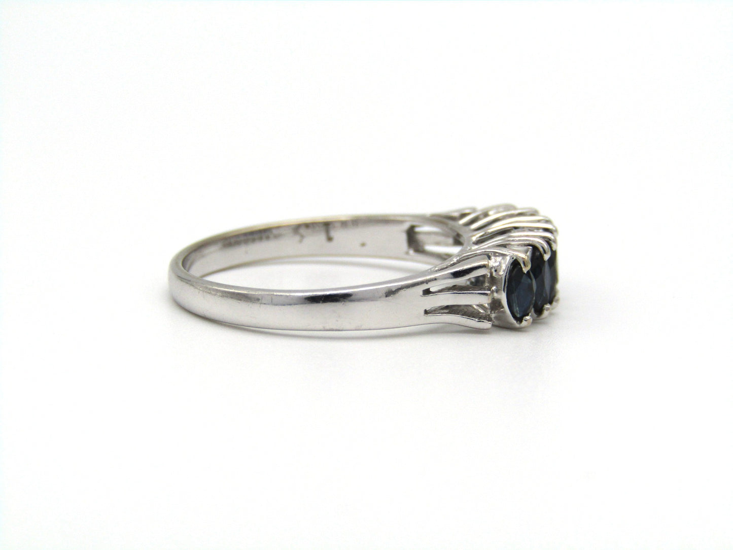 Estate, 14K gold sapphire half eternity ring