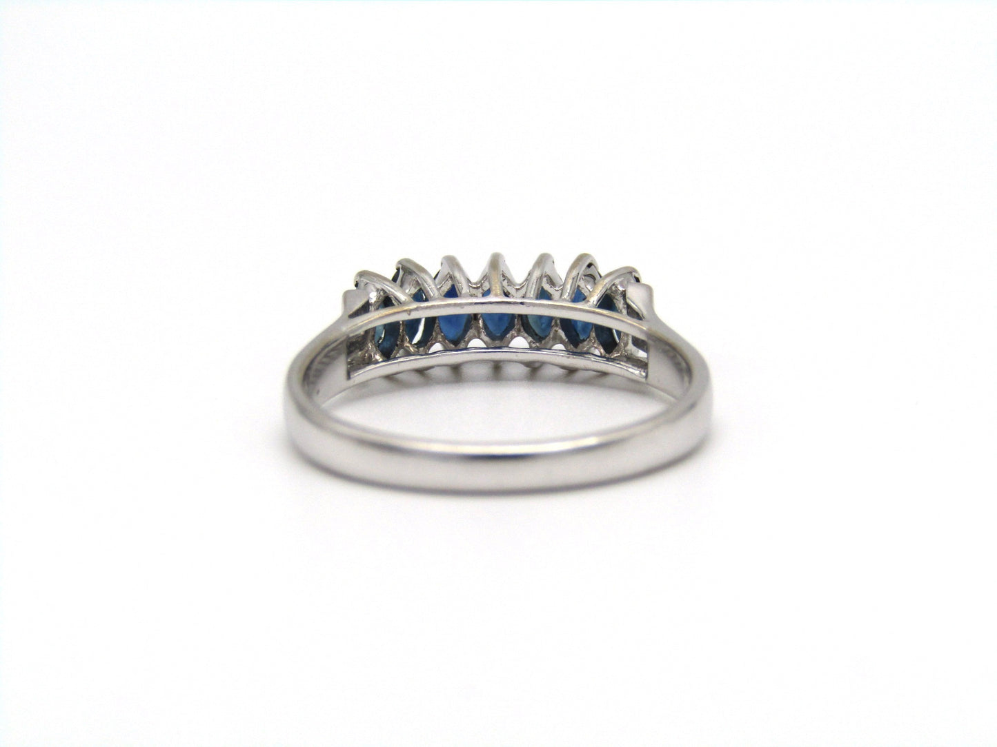 Estate, 14K gold sapphire half eternity ring