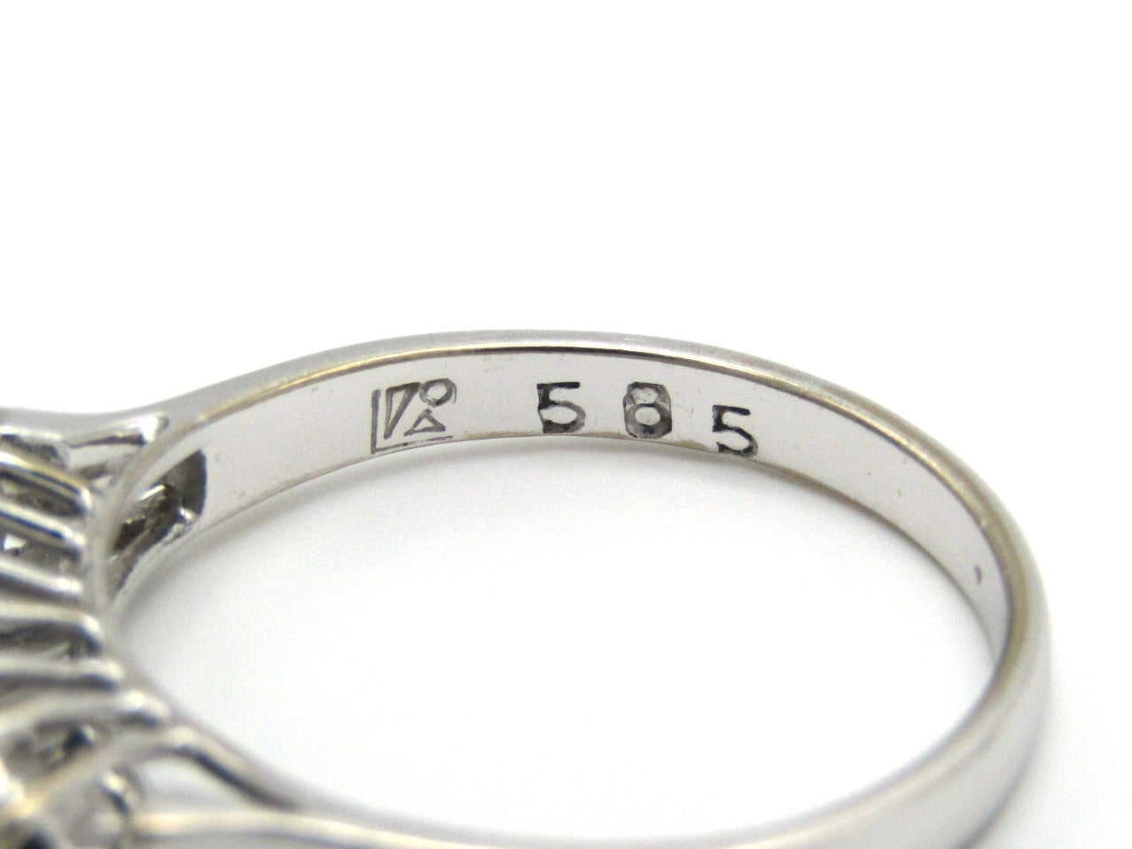 Estate, 14K gold sapphire half eternity ring