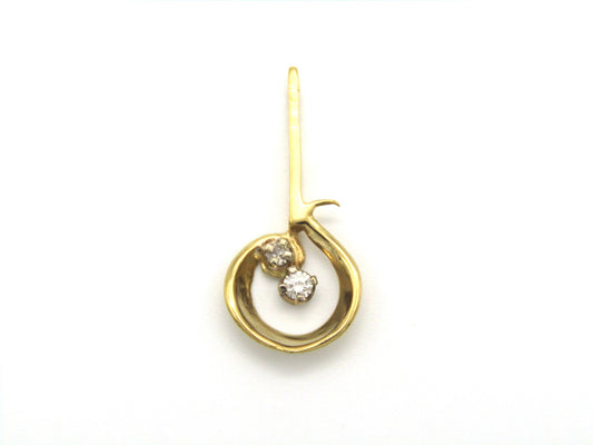 Vintage, 18K gold diamond pendant