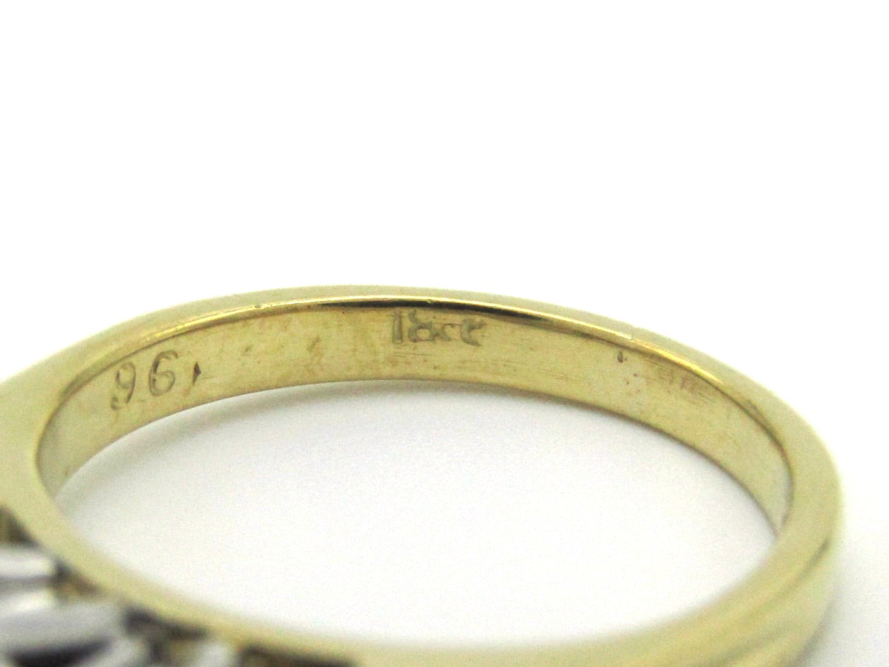 Vintage, 18K gold diamond trilogy ring
