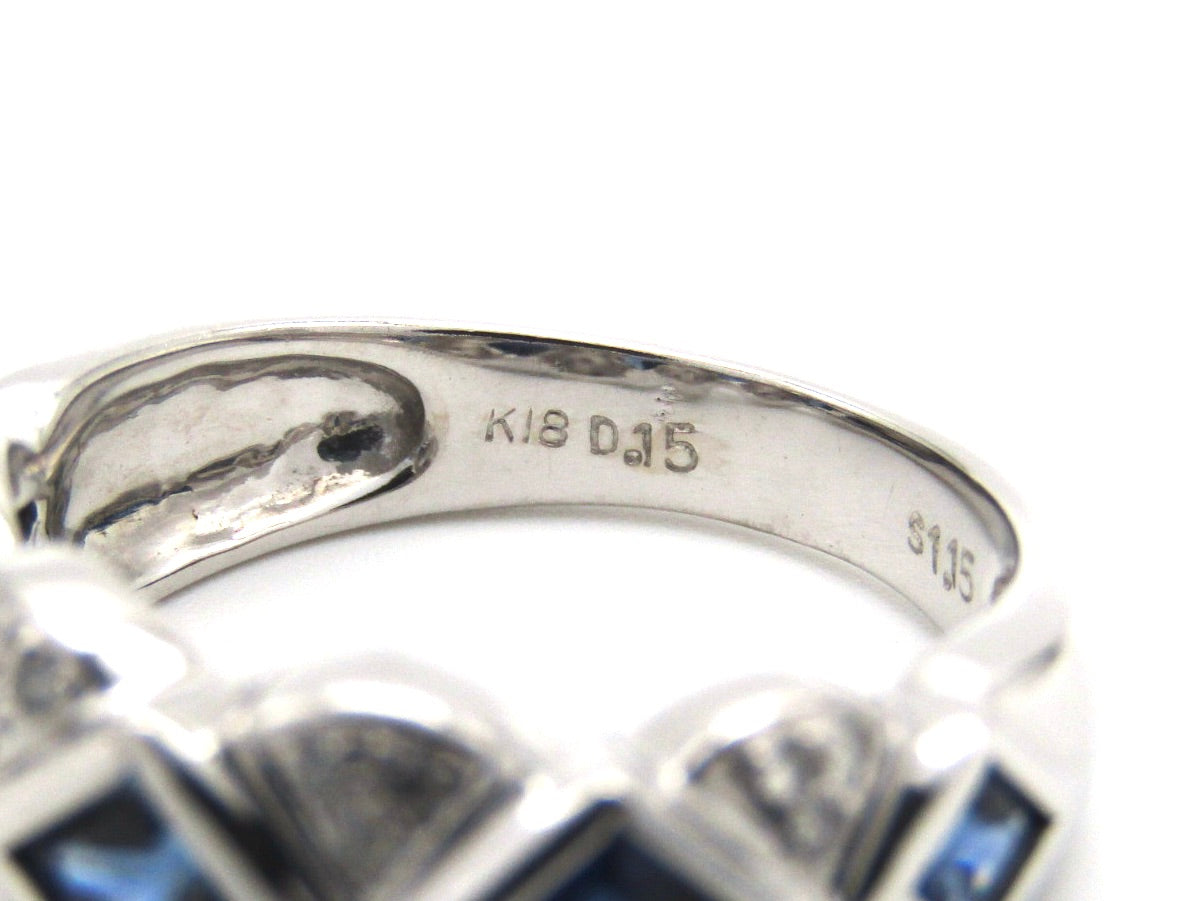 Estate, 18K gold sapphire and diamond ring