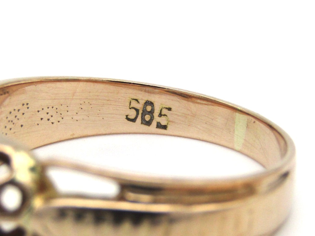 Victorian, 14K gold 0.40ct Old European-cut diamond solitaire ring