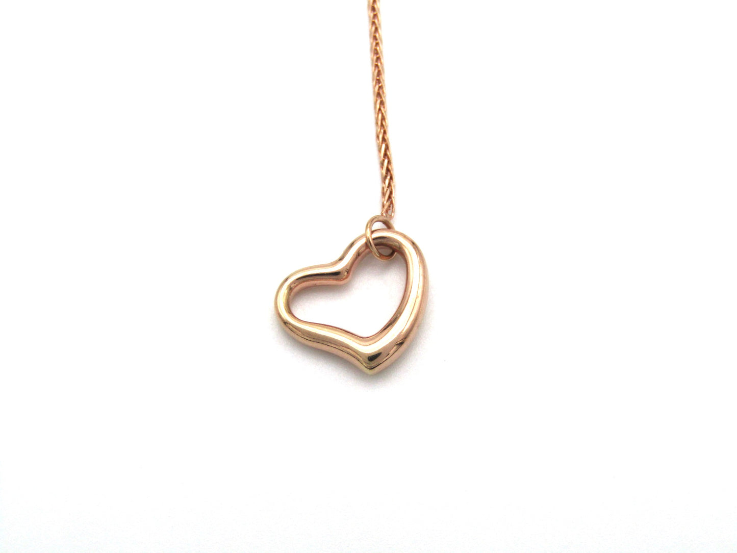 Estate, 9K gold adjustable heart necklace