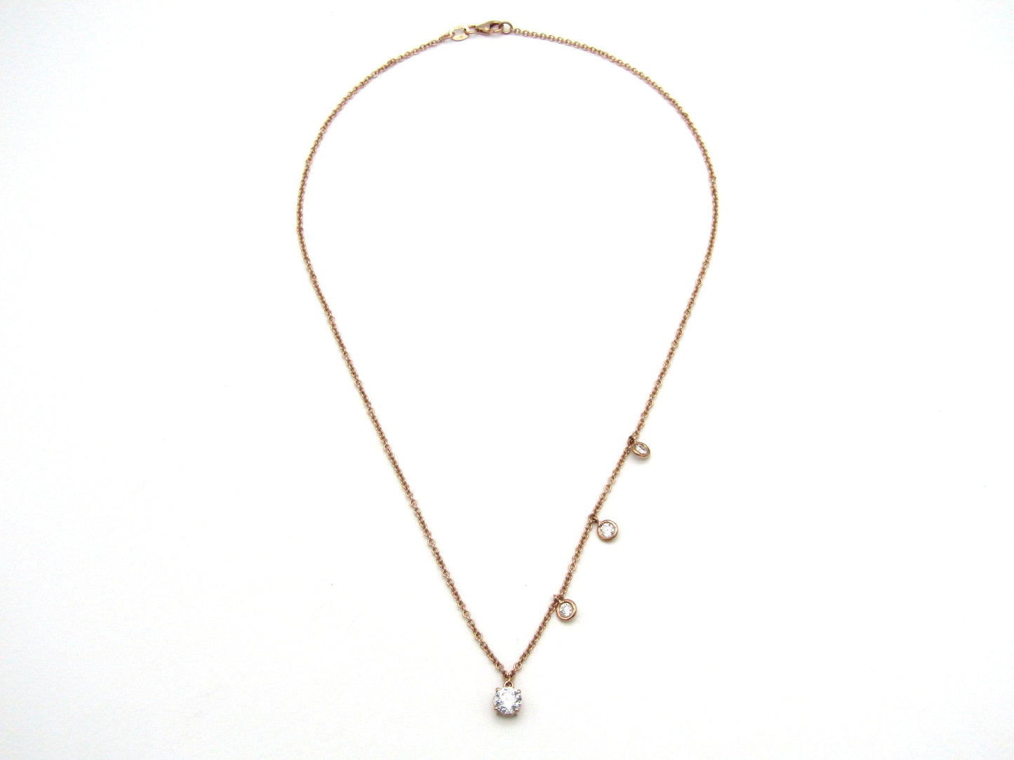 Estate, 18K gold diamond necklace