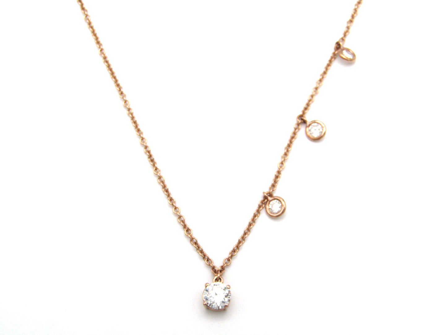 Estate, 18K gold diamond necklace